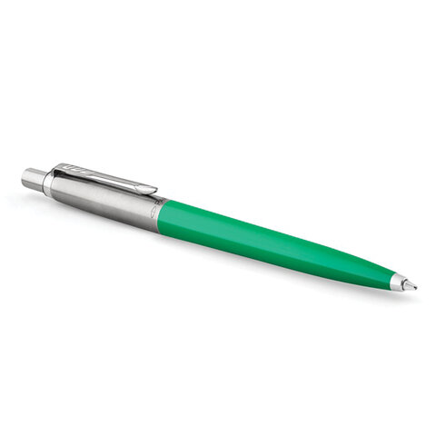 Ручка шариковая PARKER "Jotter Orig Green", корпус зеленый, нержавеющая сталь, блистер, синяя, 2076058