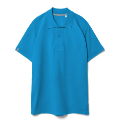 Рубашка поло мужская Virma Premium, бирюзовая, S–3XL
