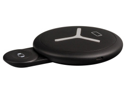 Беспроводное зарядное устройcтво «NEO Qwatch» для часов и смартфона, Цвет черный