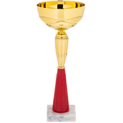 Кубок Kudos, средний, красный, 12х12х32 см