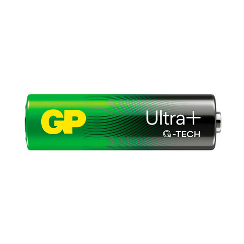 Батарейки КОМПЛЕКТ 2 шт., GP Ultra Plus G-Tech, AA (LR6), алкалиновые, пальчиковые, 15AUPA21-2CRSB2