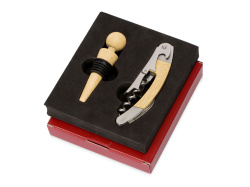 Набор аксессуаров для вина «Provence», Цвет натуральный/черный/серебристый