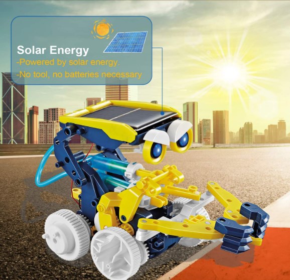 Конструктор New Solar Robot Build And Learn stem 11 в 1 на солнечной батарее, 8+