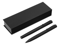 Подарочный набор из 2-х ручек «Black Lama» soft-touch, Цвет черный