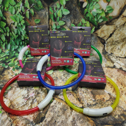 Светящийся ошейник для собак (3 режима, зарядка USB)  , размер М