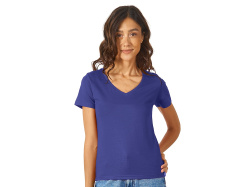Футболка "Heavy Super Club" женская с V-образным вырезом, Размер M, Цвет синий классический