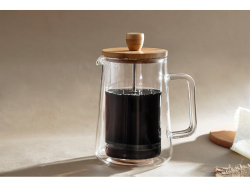 Френч-пресс с двойными стенками «Columbia», Цвет прозрачный