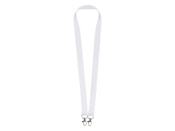 Ланъярд под сублимацию с 2-мя карабинами, 2 см, Цвет белый