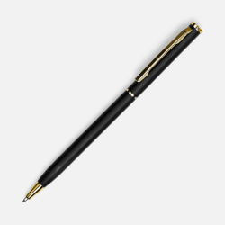 Ручка шариковая Hotel Gold, ver.2, матовая черная, 13х0,7 см