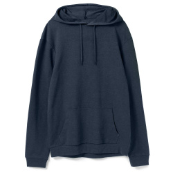 Толстовка с капюшоном унисекс Hoodie, синий меланж, XS–3XL