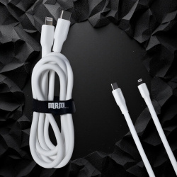 Кабель USB MRM PD85L USB Type-C-L, длина 1200мм, ток 3.1А, мощность 20Вт, силиконовый, белый / Надежность и удобство для современных устройств