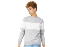 Свитшот блокинг «Edinburgh», мужской, Размер XL, Цвет серый меланж/белый