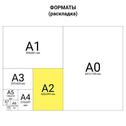 Ватман А2 (594х420 мм), 1 лист, плотность 200 г/м2, ГОЗНАК С-Пб