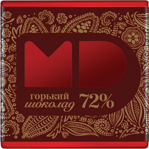 Шоколад порционный МОНЕТНЫЙ ДВОР, горький шоколад 72% какао, 96 плиток по 5 г, в шоубоксах, 507