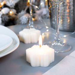Свеча Snowlight 3, белая, 6 см, 5,7х5,7х2,5 см