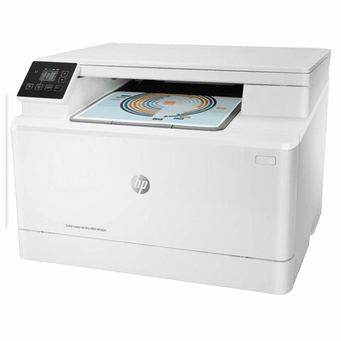 МФУ лазерное ЦВЕТНОЕ HP Color LaserJet M182n "3 в 1", А4, 16 стр./мин., 30000 стр./месяц, сетевая карта, 7KW54A