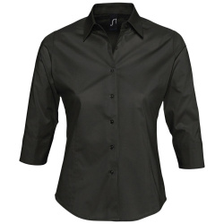 Рубашка женская с рукавом 3/4 Effect 140, черная, XS–XXL