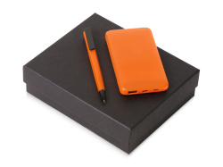 Подарочный набор «COLOR IT» c ручкой и повербанком, Размер 10000 mAh, Цвет оранжевый