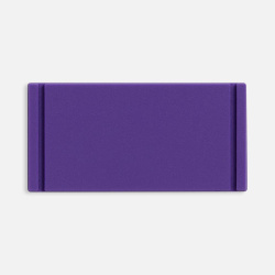 Лейбл из ПВХ Dzeta, XS, фиолетовый, 2х4х0,2 см
