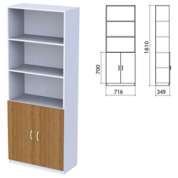 Шкаф полузакрытый "Бюджет", 716х349х1810 мм, орех французский (КОМПЛЕКТ)