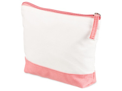 Косметичка хлопковая «Cotton», Цвет белый/пыльно-розовый
