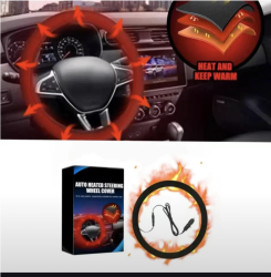 Оплетка чехол на руль с подогревом Auto Heated Steering Wheel Cover (от прикуривателя)