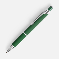 Ручка шариковая Chromos Soft Touch, зеленая, 13,9х1,1 см