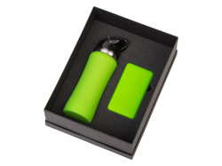 Подарочный набор «COLOR IT» с бутылкой для воды и повербанком , Размер 10000 mAh, Цвет зеленое яблоко