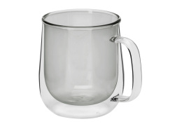 Кружка с двойными стенками «Ubud», Цвет черный прозрачный