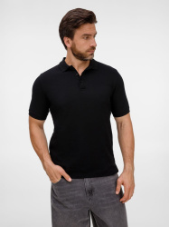 Рубашка поло унисекс Upswing, черная, S–3XL
