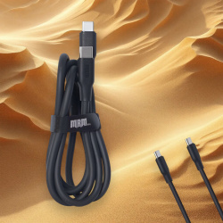 Кабель USB MRM PD85T USB Type-C-C, длина 1200мм, ток 6А, мощность 60Вт, силиконовый, черный / Высокая мощность и надежность для современных устройств