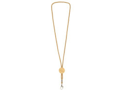 Ланъярд «Franklinia» из переработанной бумаги и бамбука, Цвет натуральный