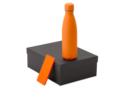 Подарочный набор «COLOR IT» с термобутылкой и повербанком, Размер 5000 mAh, Цвет оранжевый