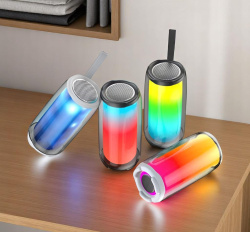 Портативная водонепроницаемая колонка PULSE 5, RGB-подсветка, Bluetooth, Type-C, цвет в ассортименте / Яркий звук и свет для любых приключений