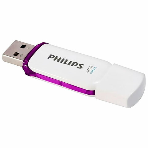 Флеш-диск 64 GB PHILIPS SNOW, разъем USB 3.0, фиолетовый, FM64FD75B/97