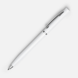 Ручка шариковая Euro Chrome, белая, 13,3x0,8 см