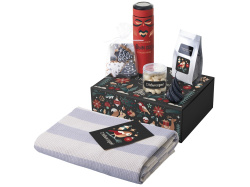 Подарочный набор «Re:Warm» с пледом, термосом и свечой, Цвет красный