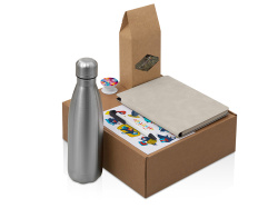 Набор «Teanote» с термобутылкой, блокнотом, ручкой и чаем, Цвет белый, бежевый