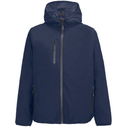 Куртка софтшелл с капюшоном мужская Falcon Men, синяя, S–4XL