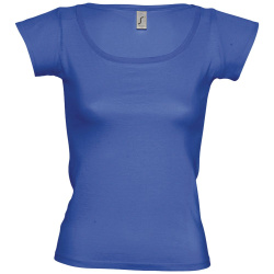 Футболка женская Melrose 150 с глубоким вырезом, ярко-синяя (royal), S–XL