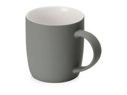 Кружка с покрытием soft-touch «Dalgona», Цвет серый