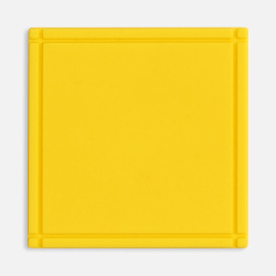 Лейбл из ПВХ Dzeta, L, желтый, 5х5х0,2 см