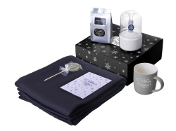 Подарочный набор «Re:Haven» с пледом, увлажнителем и кружкой, Цвет серый