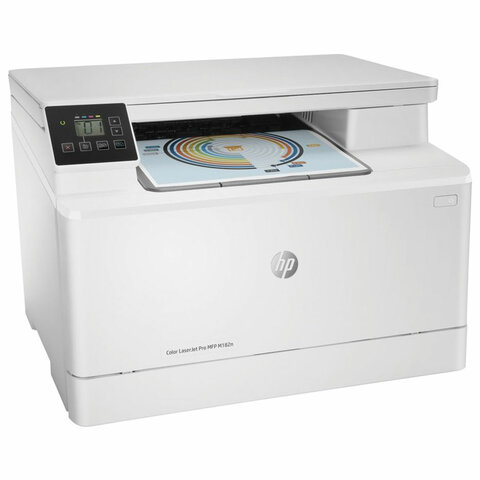 МФУ лазерное ЦВЕТНОЕ HP Color LaserJet M182n "3 в 1", А4, 16 стр./мин., 30000 стр./месяц, сетевая карта, 7KW54A