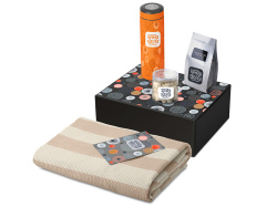 Подарочный набор «Re:y. Warm» с пледом, термосом и чаем, Цвет оранжевый