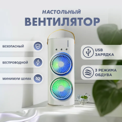 Вентилятор (охладитель) воздуха напольный переносной Duble-ended Spray Fan с пультом ДУ