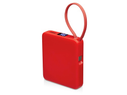 Внешний аккумулятор со встроенным кабелем USB-C «Дэнси», 5000 мАч, Цвет красный