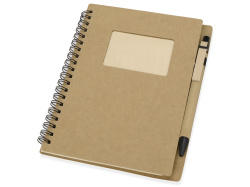 Блокнот «Дейзи» с ручкой, Цвет крафт/черный