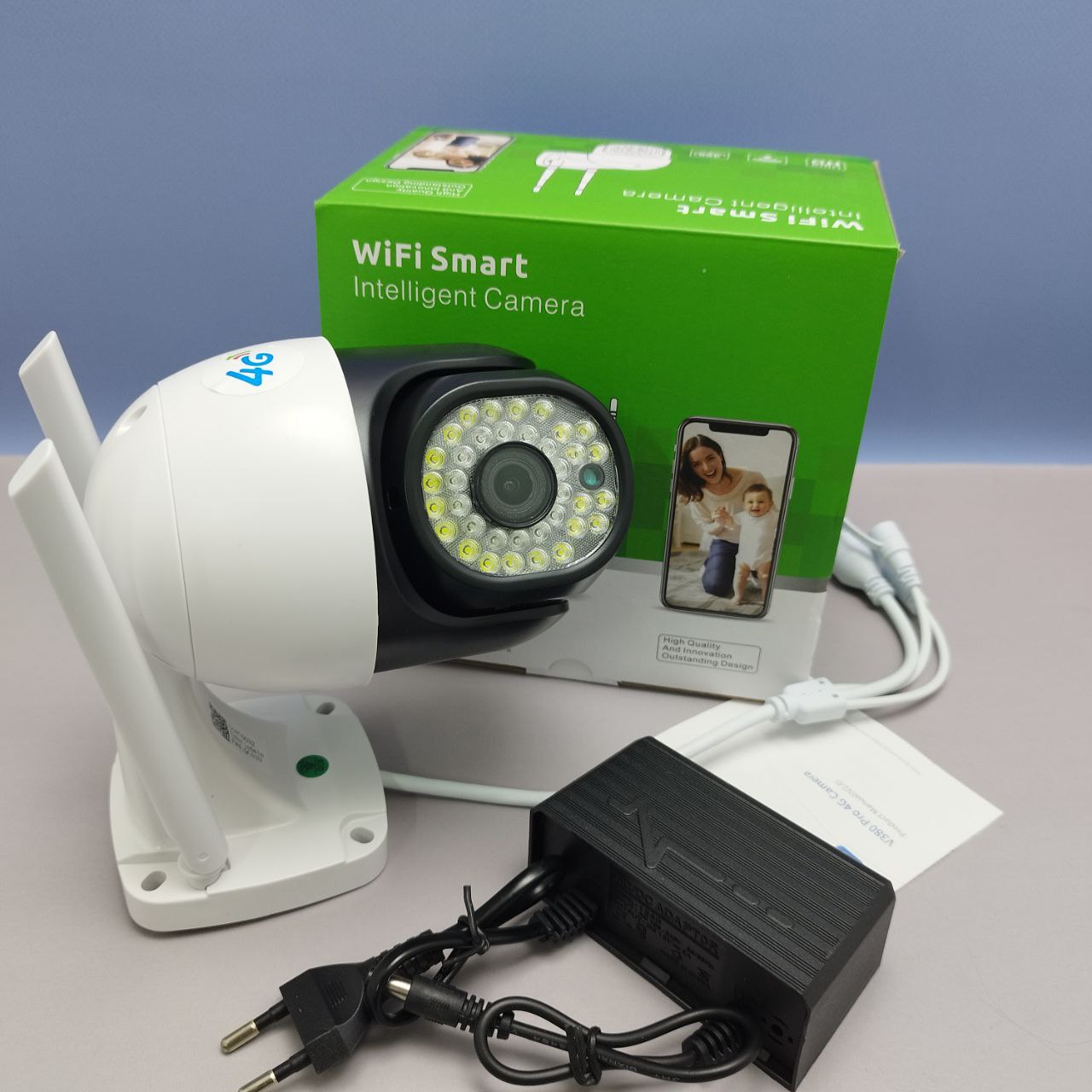 4G Камера видеонаблюдения WI FI SMART Intelligent Camera P36 3MP  (подключение через Sim-карту, день/ночь, датчик движения, тревога, SD card)  (арт: 13620) от 2 093 ₽ рублей оптом в Москве