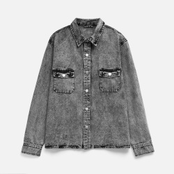 Куртка джинсовая O3, серая, XS–4XL